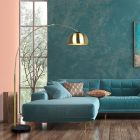 Messing booglamp modern, Myrthe, met schakelaar