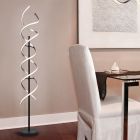 Chromen vloerlamp design, Sylvian, 32W, warm tot koud wit verstelbare LED, met touchdimmer