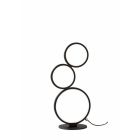 Zwarte tafellamp Robon, metaal, modern, 17 watt