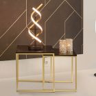 Messing tafellamp design, Sylvian, 20W, warm tot koud wit verstelbare LED, met touchdimmer