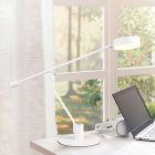 Witte tafellamp modern, Koendert, 6W, white switch LED, met touchdimmer