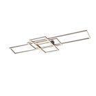 Nikkelen plafonnière modern, Retan, 60W, warm tot koud wit verstelbare LED, met afstandsbediening
