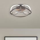 Moderne plafonniere Remy, nikkel, 20w geintegreerd LED