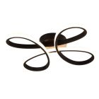 Zwarte plafondlamp design, Vikash, 25W, 3000K LED, 3-staps dimbaar