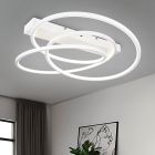 Witte plafonnière design, Teodore, 34W, white switch LED, 3-staps dimbaar