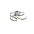 Zilveren plafonniere Davu, metaal, modern, 40 watt