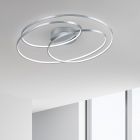 Nikkelen plafonniere Sabra, metaal, modern, 50 watt