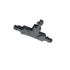 Zwart T-stuk met geleider rechts, 2-fase