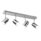 Moderne plafondlamp Nelis, chroom, metaal, IP44