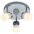 Moderne plafondlamp Nelis, chroom, metaal, IP44