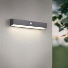 Zwarte buiten wandlamp op zonne-energie modern, Ravindra, 6W, 4000K LED, IP44