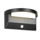 Zwarte buiten wandlamp op zonne-energie modern, Neelam, 8W, 4000K LED, IP44