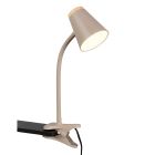 Bruine klemlamp modern, Rahul, 4,5W, 3000K LED, met schakelaar