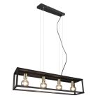 Moderne hanglamp Fabrice, zwart, metaal