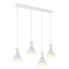 Moderne hanglamp Mindy, wit, metaal