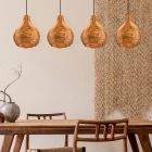 Rotan hanglamp bruin, Annieke
