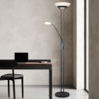 Moderne staande leeslamp Fredrika, zwart, 27W geintegreerd LED