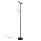 Zwarte vloerlamp modern, Shahid, 17W, warm tot koud wit verstelbare LED, met touchdimmer