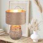 Grijze tafellamp oosters, Selim, met schakelaar