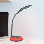 Antraciete bureaulamp modern, Zetan, 3W, RGBW LED, met touchdimmer