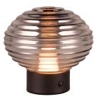 Zwarte oplaadbare tafellamp retro, Walid, 2W, 3000K LED, met touchdimmer