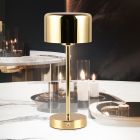 Messing oplaadbare tafellamp modern, Dustin, 1W, 3000K LED, met touchdimmer