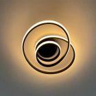 Zwarte plafonnière modern, Jonny, 18,5W, 3000K LED, 3-staps dimbaar