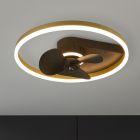 Zwarte plafondventilator Medy, metaal, modern, 30w, warm tot koud wit verstelbare LED