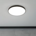 Zwarte plafonnière kunststof, Sharde, 18W, 4000K LED, IP44