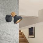Zwarte wandspot modern, Toos