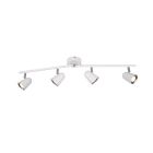 Witte plafondspot Taj, kunststof, modern, 3 watt