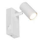 Witte wandlamp modern, Suradj, met schakelaar