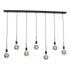 Industriële hanglamp Bolb, zwart, langwerpig