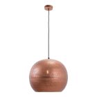Industriële hanglamp Fawwaz, koper, rond