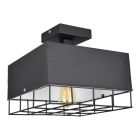 Stoere, zwarte plafondlamp Bendis