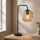 Design tafellamp amber, Charlois, met schakelaar
