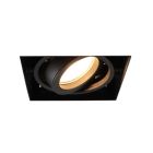 Zwarte trimless inbouwspot Joost, metaal, GU10 MR16