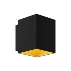 Zwarte wandlamp Dalila - Kubus, modern