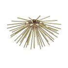 Design plafonniere Milos, goud, glas