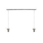 Aluminium hanglamp zonder kap chroom, Rika