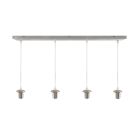 Aluminium hanglamp zonder kap chroom, Rika