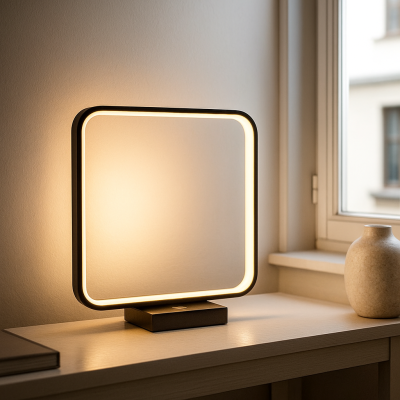 Zwarte tafellamp Diogo, kunststof, modern, 8w, 3000K LED