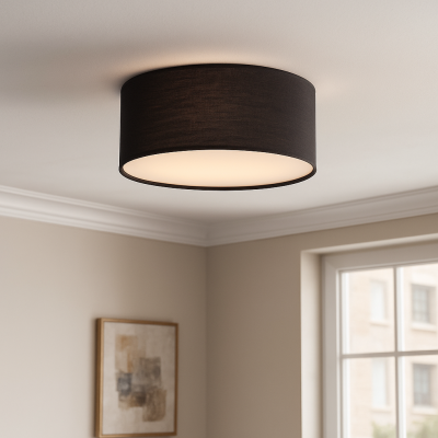 Stoffen plafonnière zwart, Mendy