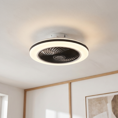 Moderne plafondventilator zwart, Hale, 40W, 3000K LED, met afstandsbediening