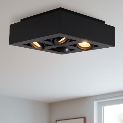 Moderne opbouwspot zwart, Akira