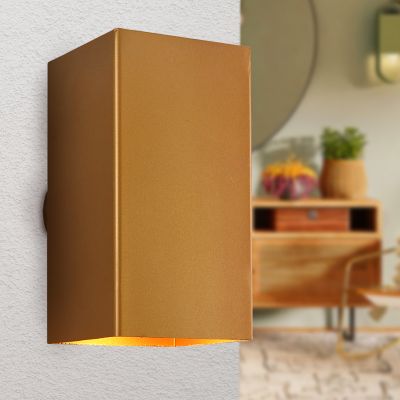 Moderne wandlamp messing, Mac