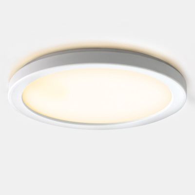 Witte badkamer plafondlamp Shivani, rond, IP44, 8W, 3000K LED