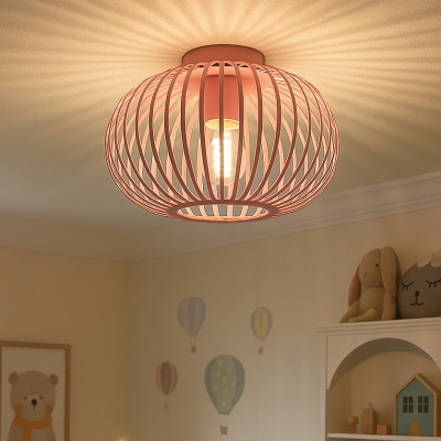 Industriële plafonnière roze, Lieve