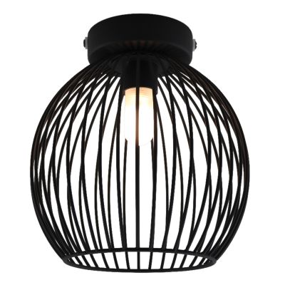 Industriële badkamer plafondlamp zwart, Wiro, IP44