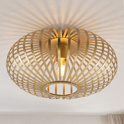 Industriële plafonnière goud, Lieve